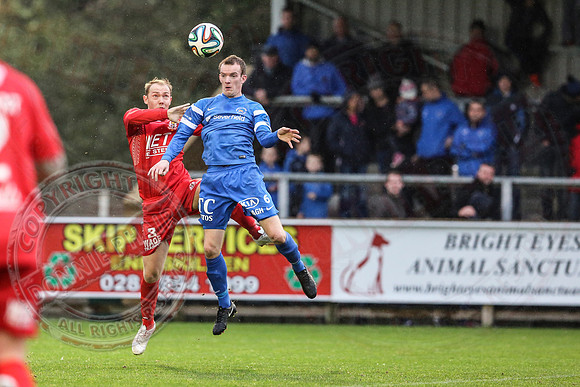 Ballinamallard United (0) v Portadown (2) in Danske Bank IFA Premier League.