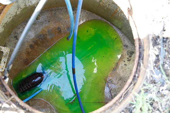 Footage and photos of NI Water completing a Dye Test on Sewer Manhole on 10/05/18.