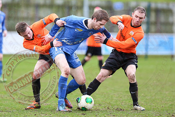 Ballinamallard United (0) V Glenavon (3) in The Irish Cup.