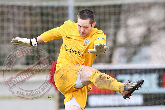 Ballinamallard United (0) V Glenavon (3) in The Irish Cup.