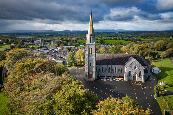 Aerial view of The Holy Cross Church, Lisnaskea-3
