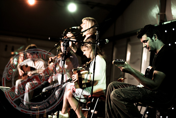 Sharon Shannon and Eleanor Shanley at the Newtownbutler Festival.