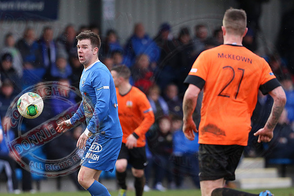 Ballinamallard United (0) V Glenavon (3) in The Irish Cup.