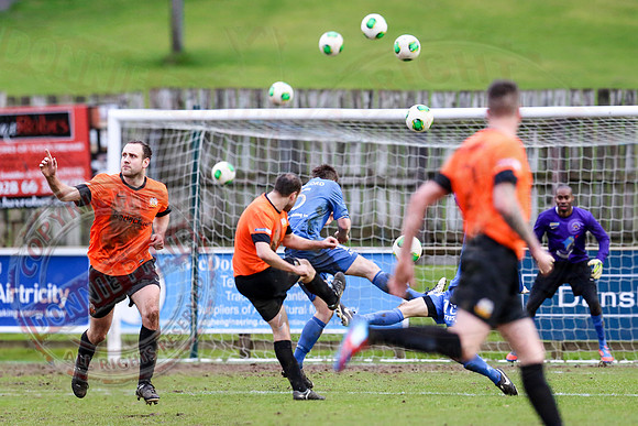 Ballinamallard United (0) V Glenavon (3) in The Irish Cup.