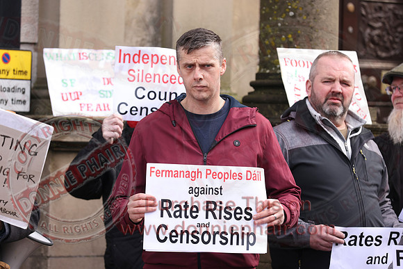 Independent Councillors Protest over Censorship outside Enniskillen Townhall-10