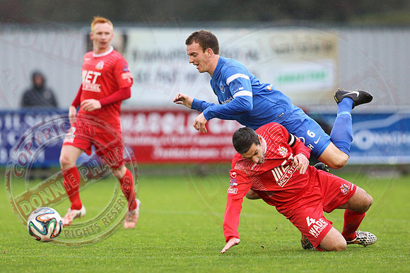 Ballinamallard United (0) v Portadown (2) in Danske Bank IFA Premier League.