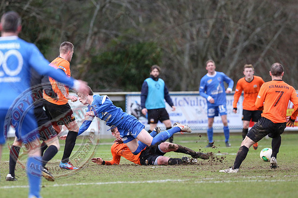 Ballinamallard United (0) V Glenavon (3) in The Irish Cup.