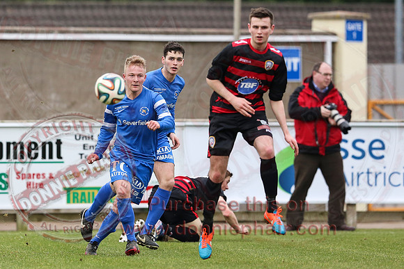 Ballinamallard United (2) V Coleraine (1) in IFA Premier League.