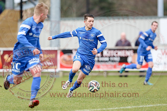 Ballinamallard United (2) V Coleraine (1) in IFA Premier League.