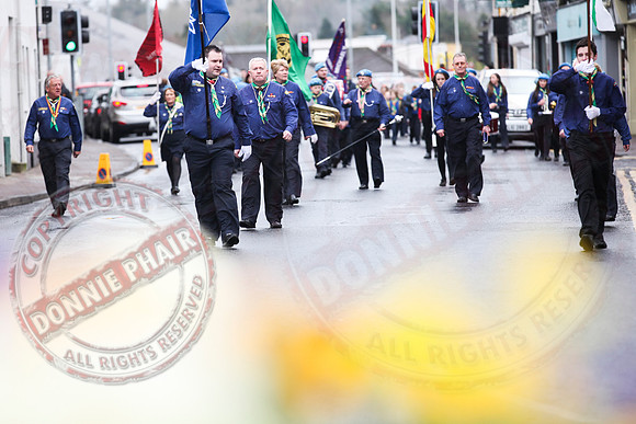St. Michael's Scouts march to St. Michael's Church, Enniskillen.