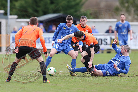 Ballinamallard United (0) V Glenavon (3) in The Irish Cup.