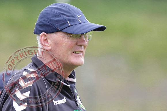 St. Joseph's Ederney V Roslea Shamrocks in Senior Men GAA League Football.