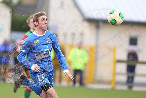 Ballinamallard United (0) V Glentoran (3) in IFA Premiership.