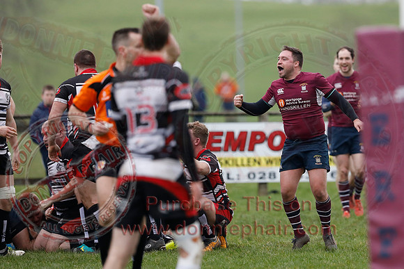 Enniskillen 1st XV (27) V Cooke 1st XV (8) in Ulster Rugby Championship Division One-15