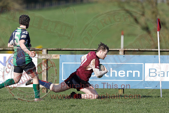 Enniskillen 2nd XV (30) V Ballynahinch 3rd XV (10) in Crawford Plate Rugby Semi-Final-11