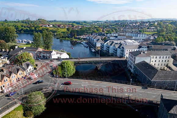 Aerial views of The River Erne around Enniskillen Town-3