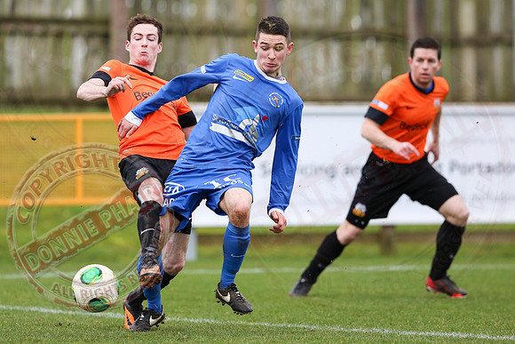 Ballinamallard United (0) V Glenavon (3) in The Irish Cup.