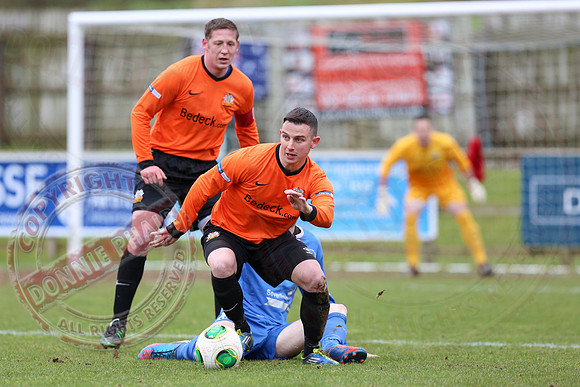 Ballinamallard United (0) V Glenavon (3) in The Irish Cup.