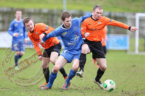 Ballinamallard United (0) V Glenavon (3) in The Irish Cup.