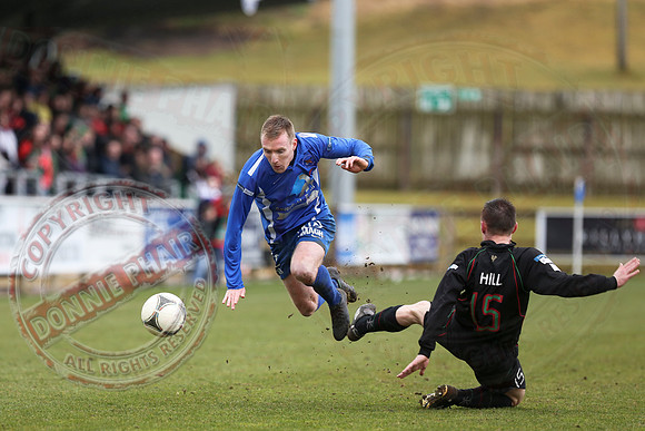 Ballinamallard United V Glentoran in IFA Premiership.