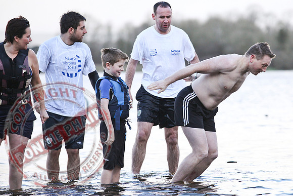 Galloon Island Charity Swim taken near Newtowbutler, County Fermanagh.  The swim takes place every year as with the people swimming for charity.