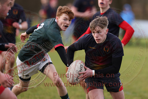 Enniskillen Royal (13) V Friends School (5) in Schools Cup Rugby-16