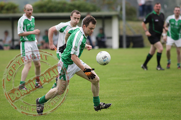 St. Joseph's Ederney V Roslea Shamrocks in Senior Men GAA League Football.