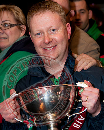 Lisnaskea Emmetts Senior GAA Football Team return home as Intermediate All-Ireland Club Champions.