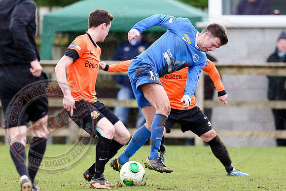 Ballinamallard United (0) V Glenavon (3) in The Irish Cup.