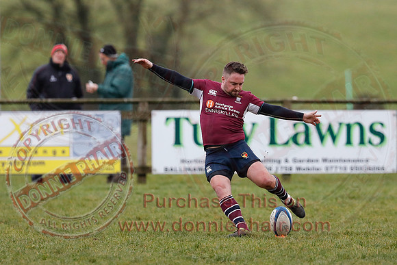 Enniskillen 1st XV (38) V Carrickfergus 1st XV (5) in Ulster Rugby Championship Division One-2