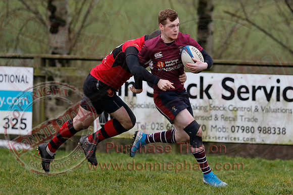 Enniskillen 1st XV (38) V Carrickfergus 1st XV (5) in Ulster Rugby Championship Division One-15