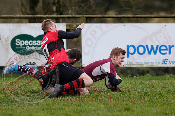 Enniskillen 1st XV (38) V Carrickfergus 1st XV (5) in Ulster Rugby Championship Division One-16