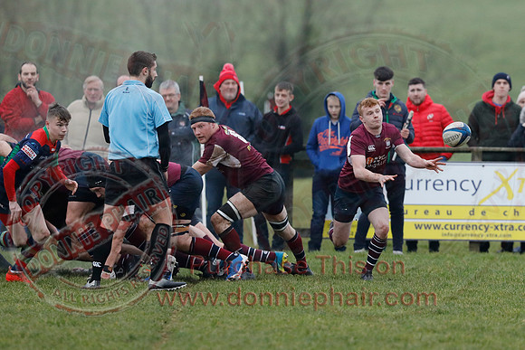 Enniskillen 1st (24) V Clogher Valley 1st XV (21) in Ulster Rugby Championship Division One-2