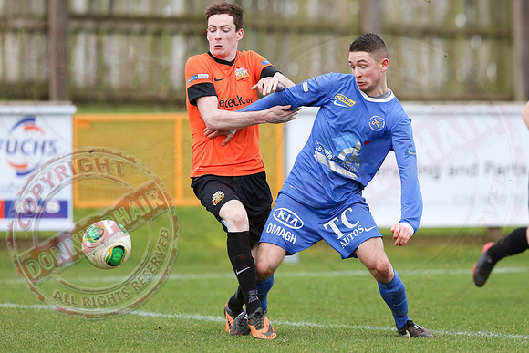 Ballinamallard United (0) V Glenavon (3) in The Irish Cup.