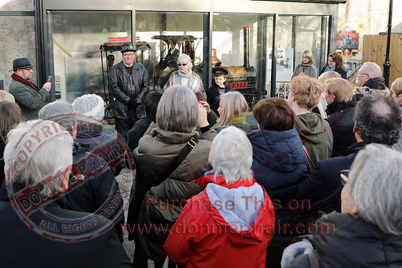 Myrtle, the train created by Gordon Johnston is unveiled in the Buttermarket, Enniskillen-1