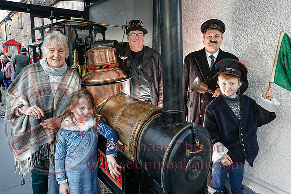 Myrtle, the train created by Gordon Johnston is unveiled in the Buttermarket, Enniskillen-7