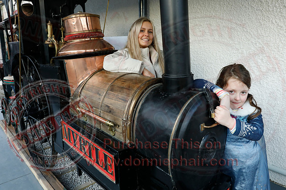 Myrtle, the train created by Gordon Johnston is unveiled in the Buttermarket, Enniskillen-8