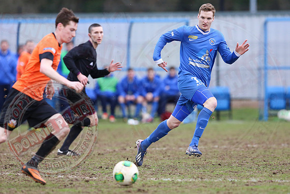 Ballinamallard United (0) V Glenavon (3) in The Irish Cup.