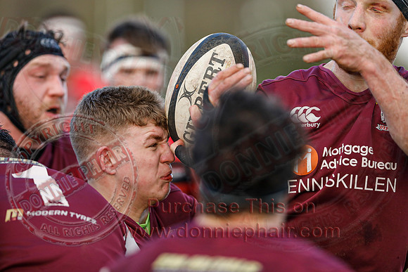 Enniskillen 1st XV (12) V Armagh 2nd XV (3) in Town Cup - Rugby-32