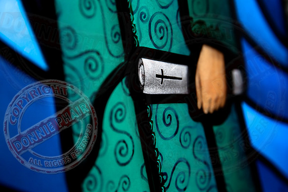 Stained-glassed windows in Magh Ene Parish Church, Bundoran, County Donegal.