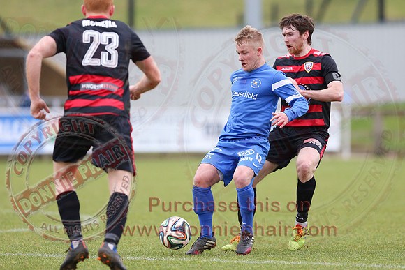 Ballinamallard United (2) V Coleraine (1) in IFA Premier League.