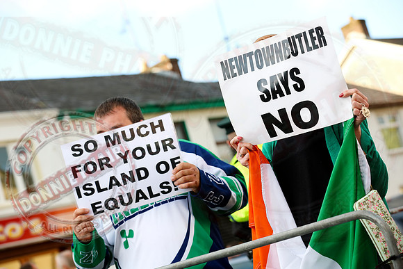 Loyalist Parade and Residents Protest in Newtownbutler