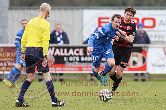 Ballinamallard United (2) V Coleraine (1) in IFA Premier League.