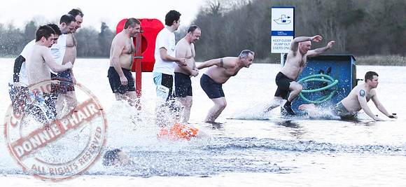 Galloon Island Charity Swim taken near Newtowbutler, County Fermanagh.  The swim takes place every year as with the people swimming for charity.
