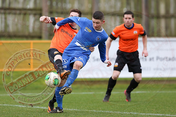 Ballinamallard United (0) V Glenavon (3) in The Irish Cup.