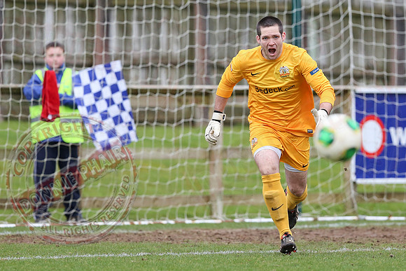 Ballinamallard United (0) V Glenavon (3) in The Irish Cup.