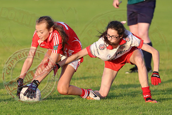 Newtownbutler (0-6) V St. Pat's Donagh (0-5) in U16 Ladies GAA Football League Division 2 Final.