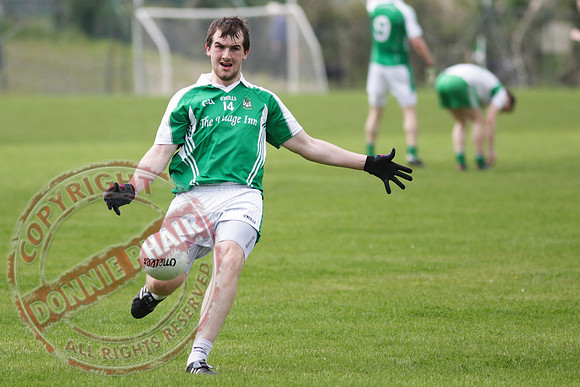 St. Joseph's Ederney V Roslea Shamrocks in Senior Men GAA League Football.
