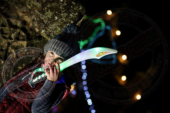 Turning on Christmas Lights in Lisnaskea.