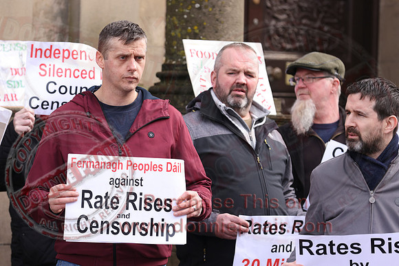 Independent Councillors Protest over Censorship outside Enniskillen Townhall-11